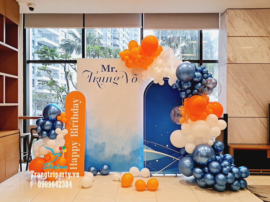 Trang trí sinh nhật tại nhà chung cư 4 hinh sinh nhat nam