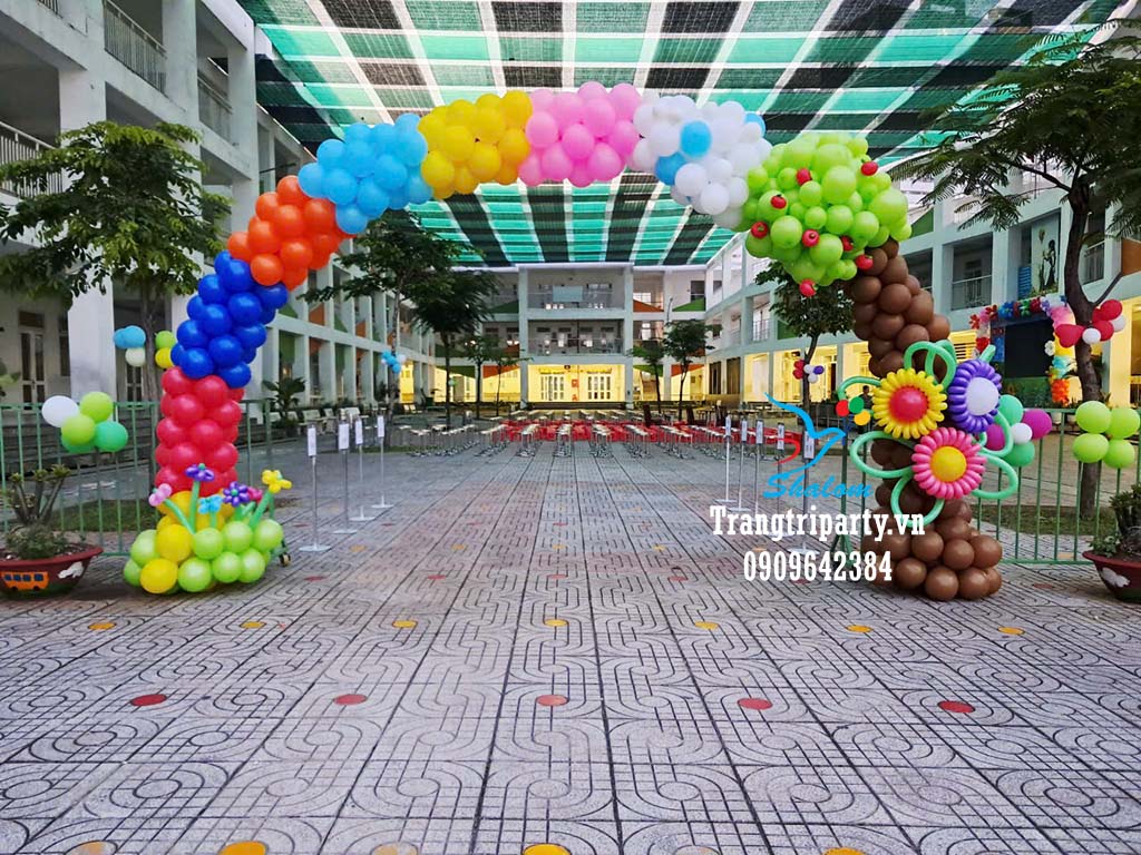 Bong bóng trang trí lễ khai giảng 4 bong bay khai giang