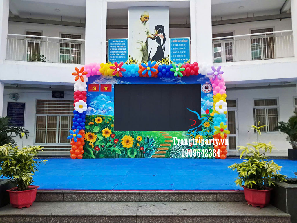 Bong bóng trang trí lễ khai giảng 3 bong bong le khai giang