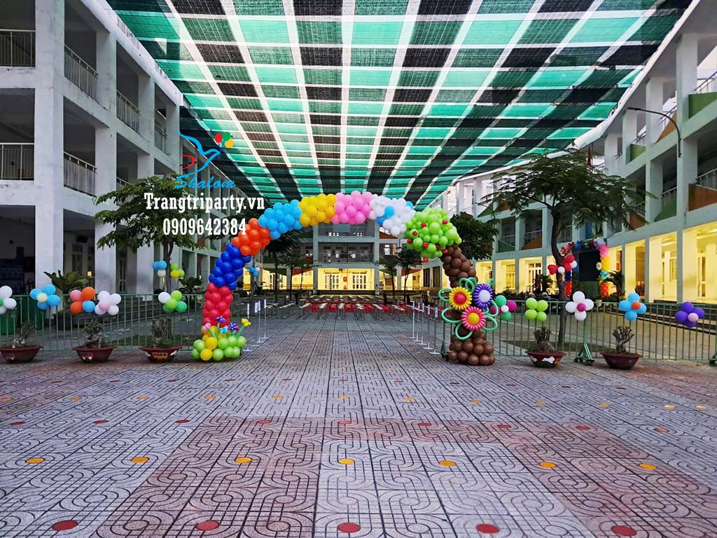 Bong bóng trang trí lễ khai giảng 2 bong bong su kien khai giang