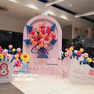 Trang trí bong bóng sự kiện ngày phụ nữ 1 bong bong trang tri ngay phu nu